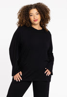 Oversized tee long sleeves LOUNGE - black  - #1