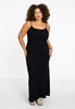 Spaghetti Dress rib LOUNGE - black  - #2