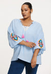 Top sequins CHAMBRAY - light blue