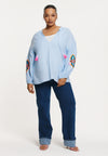 Top sequins CHAMBRAY - light blue