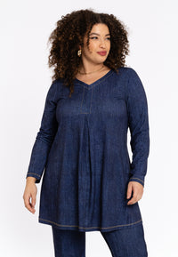 Pleated tunic DENIM DOLCE - blue - #1