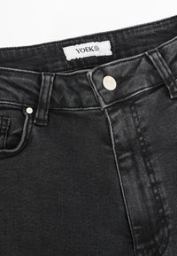 Jeans wide leg 5-pockets - black - #2