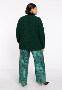 Knitted cardigan - green - #2