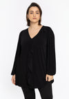A-line tunic DOLCE PLISSE - black