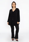 A-line tunic DOLCE PLISSE - black