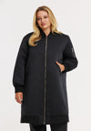 Long bomber SATIN - black