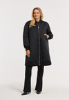 Long bomber SATIN - black