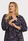 Tunic wide bottom BOHO - purple - #1
