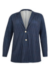 Blazer loose PINSTRIPE - blue - #4