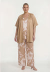 Kimono satin sand - light brown