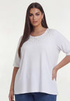 T-shirt white beads - white