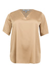 Tunic v-neck SATIN SAND - light brown - #3