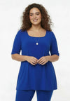 Top flared UNI DOLCE - indigo