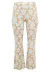 Trousers bootleg FLOWER STAMP - light brown - #3