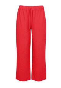 Trousers loose LINEN - light red - #4