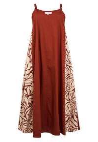 Dress swing maxi BRICK - dark red - #3