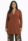 Blazer long uni r-dolce - mid brown