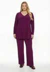 Trousers loose UNI DOLCE PLISSE - purple 