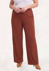 Trousers loose uni r-dolce - mid brown