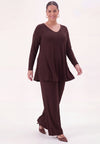 Trousers straight UNI DOLCE - brown - #1