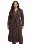 Dress midi DENIM DOLCE BROWN - brown