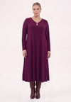 Dress midi uni dolce - purple