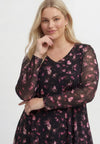 Tunic wide bottom ROSY - black 