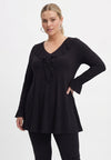 Tunic wide bottom UNI DOLCE - black 
