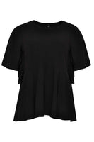 Blouse circle sleeves - black - #1