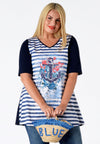 Tunic flare breton anchor - blue