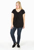 Shirt wide drape neck DOLCE - black  - #2