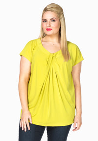 Shirt wide drape neck DOLCE - green - #1