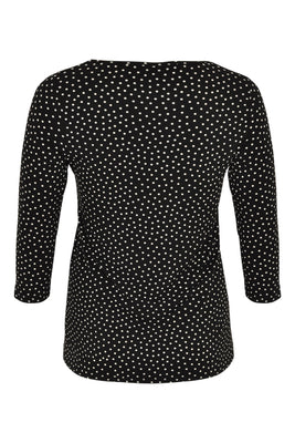 Shirt relax dropped neck DOTS - black  - #3