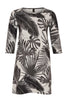 Dress palm leaves SCUBA - grey  - #4