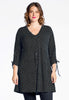 Cardigan wide bot string DOTS - black 