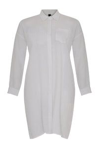 Blouse long LINEN - white - #4