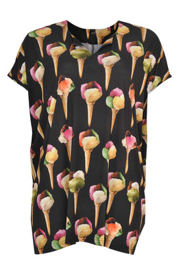 Shirt-tunic wide ICECREAM - black  - #4