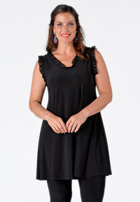 Singlet wide bottom ruffle DOLCE - black - #1