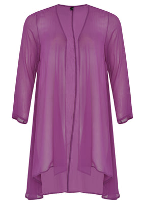 Blouse jacket voile UNI - purple  - #4