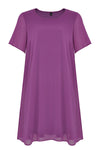 Dress A-line Voile - purple 