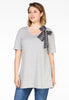 Tunic flare scarf dots - grey 