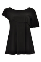 Tunic flare asym frill DOLCE - black  - #4