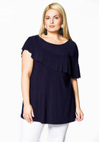 Tunic flare asym frill DOLCE - blue - #1