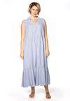 Dress ruffled STRIPE - blue