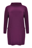 Tunic turned neckline DOLCE - purple  - #4