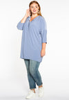 Tunic wide slit 3/4 sleeve - blue - #2