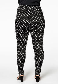 Trousers stretch DOTS - black - #3