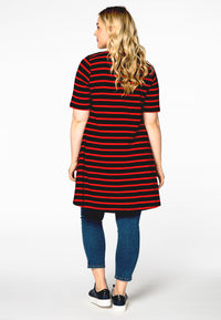 Tunic wide bot frill breton - red - #3