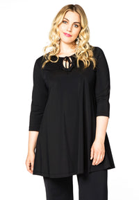 Tunic wide bot frill COCO - black - #1