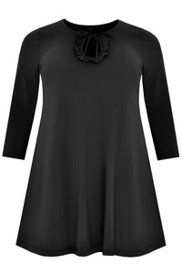 Tunic wide bot frill COCO - black - #4